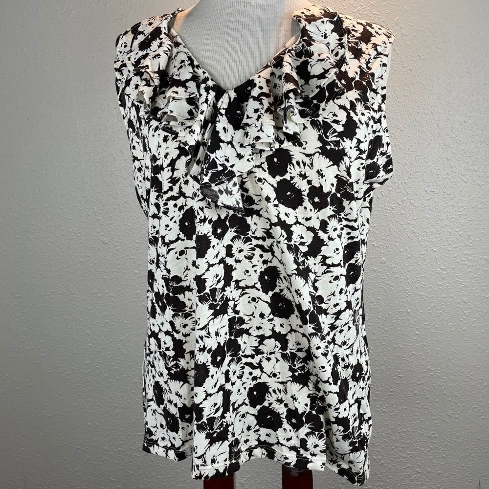 NWT Lauren Ralph Lauren Brown and Cream Tank Top